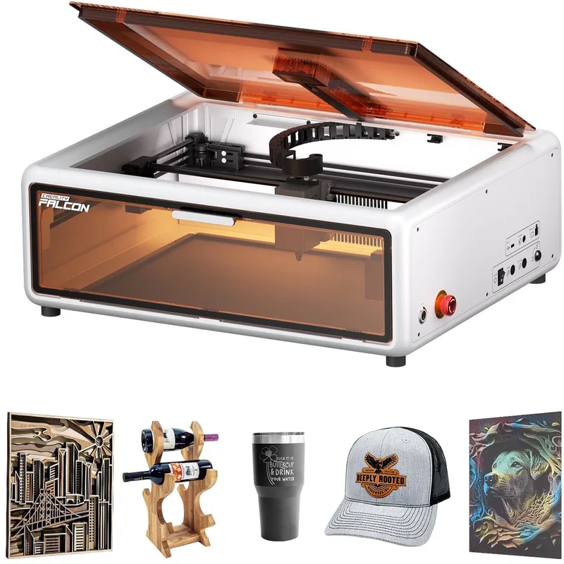 A1 10W Laser Graveermachine - with Air Assist and HD Camera Positioning - 600 mm/s Snelsnelheid - 381 x 305mm - Pre-Assembled - No installation required - Lasergraveermachine - Laser Cutter - Laser Snijmachine - Laser Engraver van Creality in Wit – productfoto