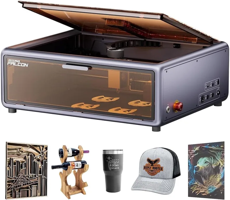 A1 10W Laser Graveermachine - with Air Assist and HD Camera Positioning - 600 mm/s Snelsnelheid - 387 x 305mm - Pre-Assembled - No installation required - Lasergraveermachine - Laser Cutter - Laser Snijmachine - Laser Engraver van Creality – productfoto