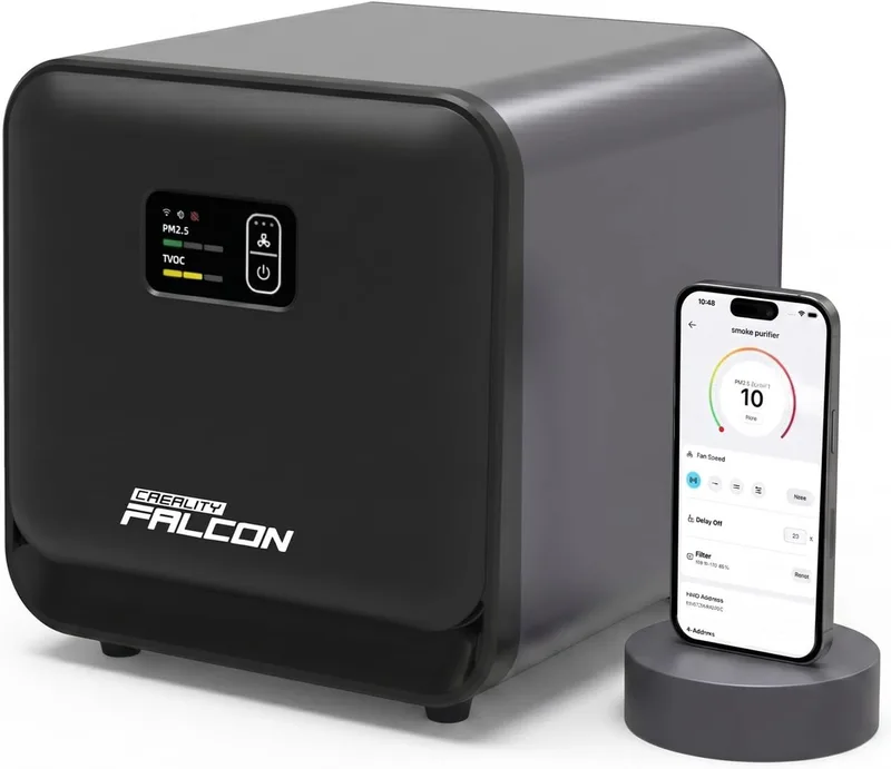 AP1 Mini Smoke Purifier - Laserrookafzuiger voor A1-serie Laser Graveermachine - 360° Luchtinlaat - Meerlaagse HEPA- & Actief Koolstoffiltratie - Accessoires voor lasergraveermachines van Creality – productfoto