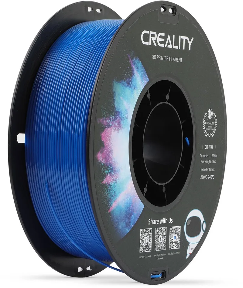Cr-tpu 1.75 Mm 1kg Filament Zilver van Creality in Blauw – productfoto