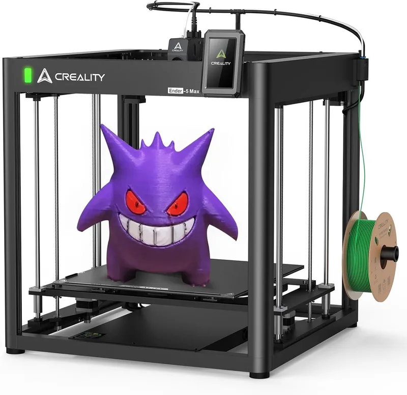 Ender-5 Max 3D-printer - 64-punts automatische bednivellering - Dubbele Z-as - 700 mm/s ultrasnel printen - Groot bouwvolume van 400 x 400 x 400 mm - Nauwkeurige FDM-printing bij 300°C hoge temperatuur van Creality in Zwart – productfoto