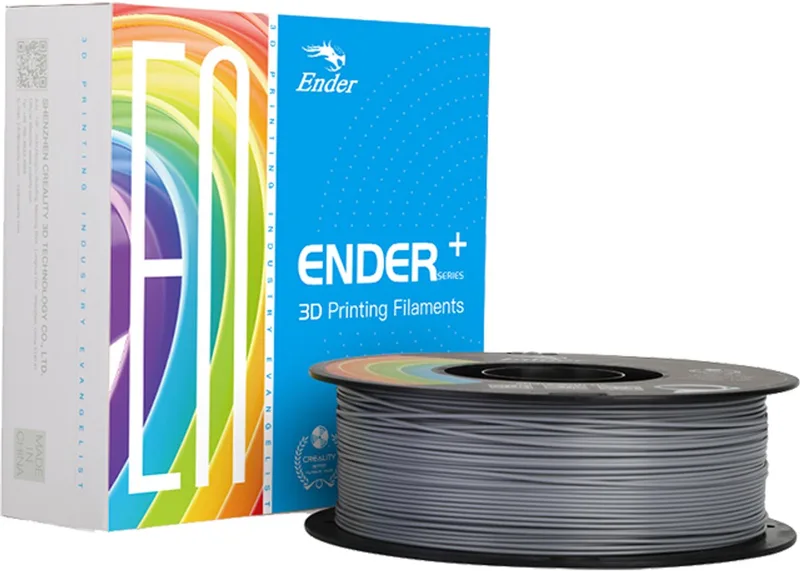 Ender PLA+ 3D Filament 1,75mm 1kg van Creality in Grijs – productfoto