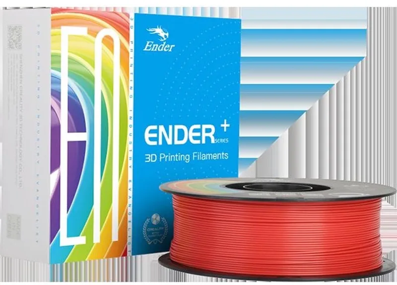 Ender PLA+ 3D Filament 1,75mm 1kg by Creality in Red – product photo