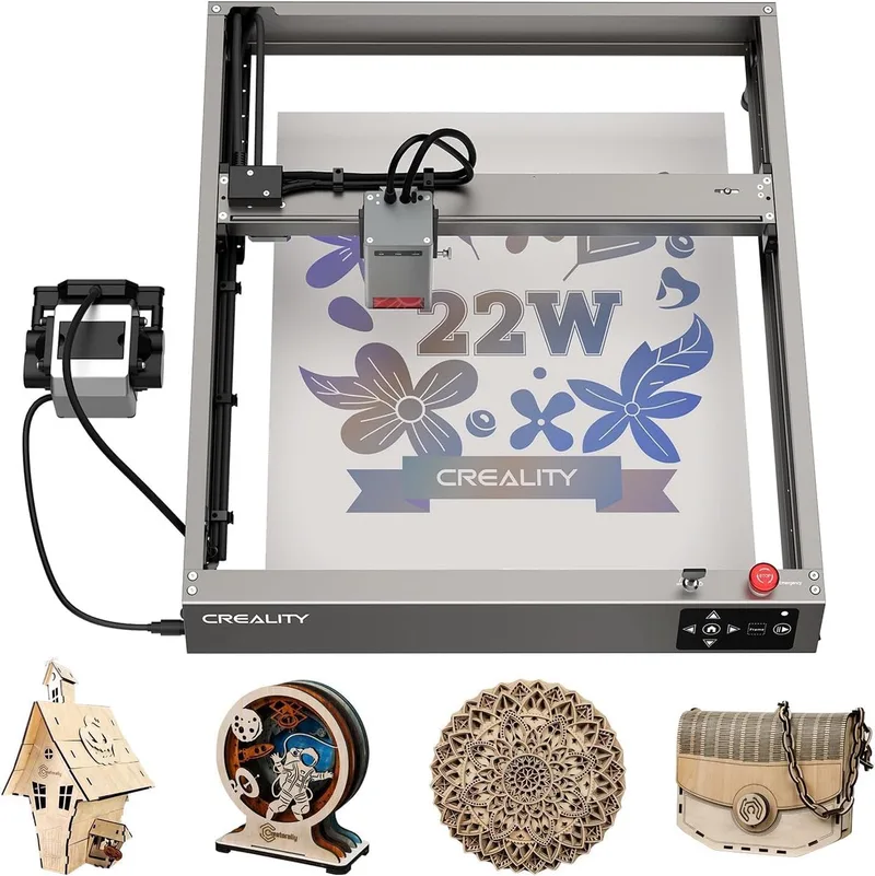 Falcon2 Laser Graveermachine - 22W - 400x415mm - ​​25000 mm/min Snellere Gravering​ - with Air Assist - Graveer-en snijmachine - Laser Cutter - Laser Snijmachine - Laser Engraver van Creality – productfoto
