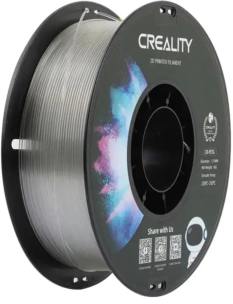 Filament Cr-Petg 1,75 Mm Voor 3D-Printer, Transparant, Hoge Kwaliteit från Creality, Transparent – produktbild