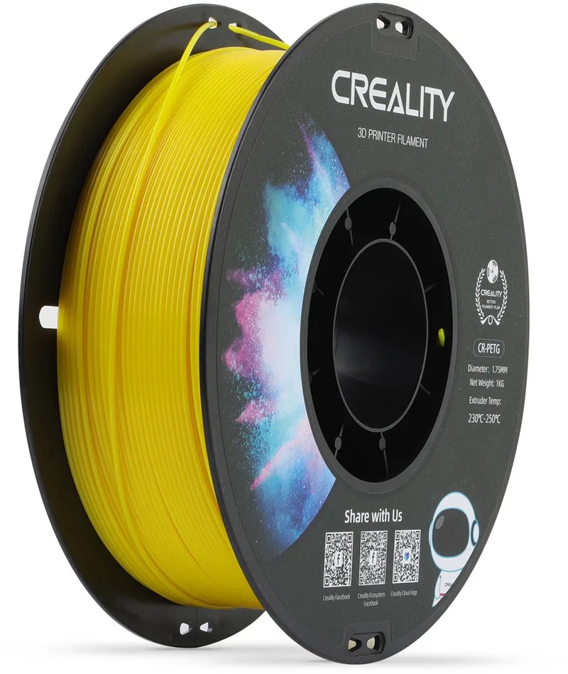 Filament Cr-Petg 3D-Printer 1,75Mm 1Kg van Creality in Geel – productfoto