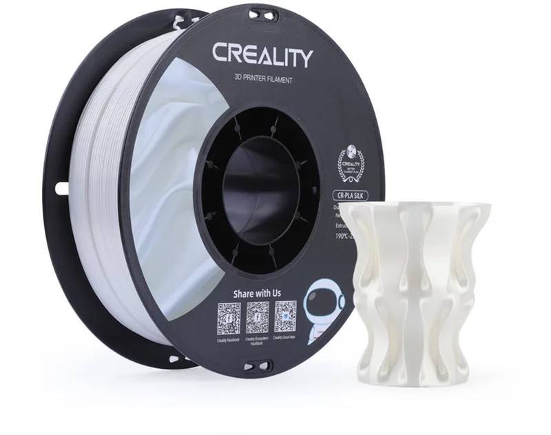 Filament Pla Cr-Silk Voor 3D-Printers 1,75 Mm Wit Uitstekend van Creality in Transparant – productfoto