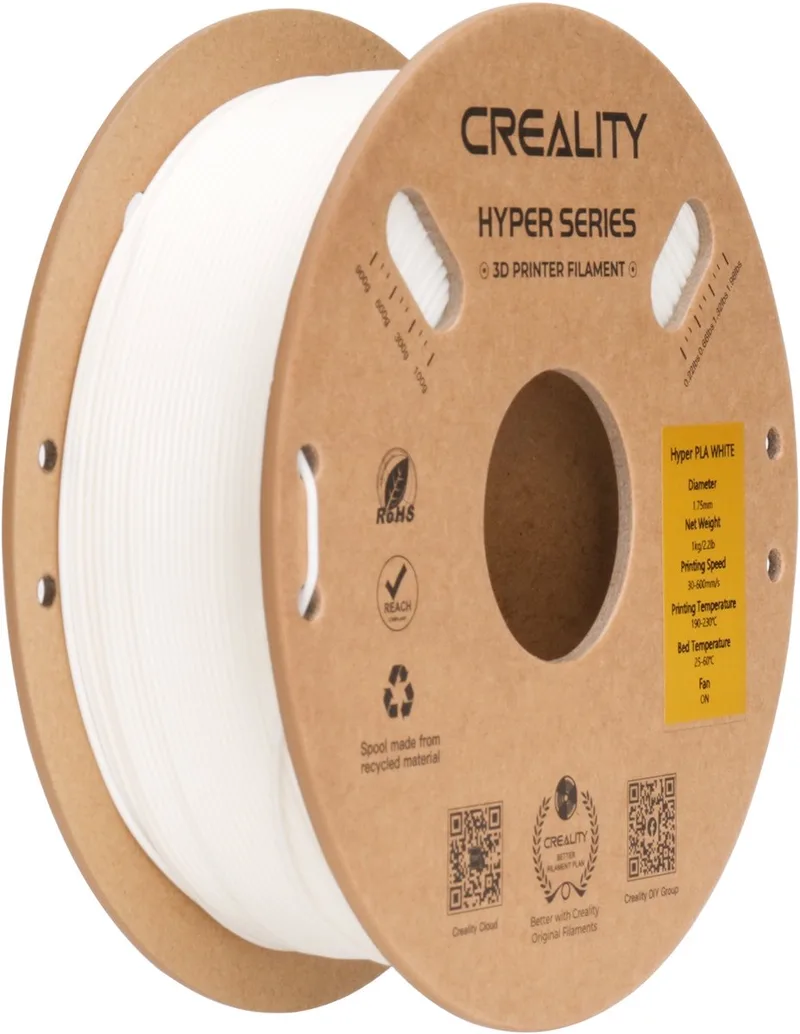 HYPER PLA FILAMENT - 1.75 MM - 1 KG - WIT van Creality in Transparant – productfoto