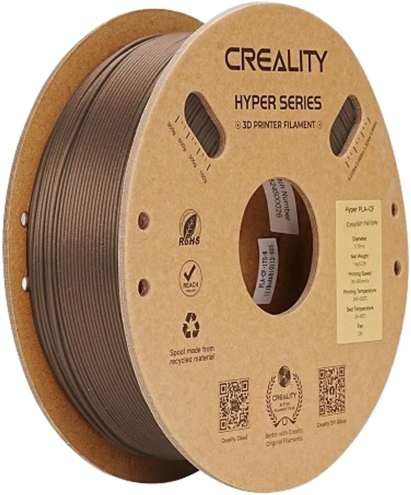 HYPER Series PLA-CF 3D filament 1,75mm 1kg van Creality in Grijs – productfoto