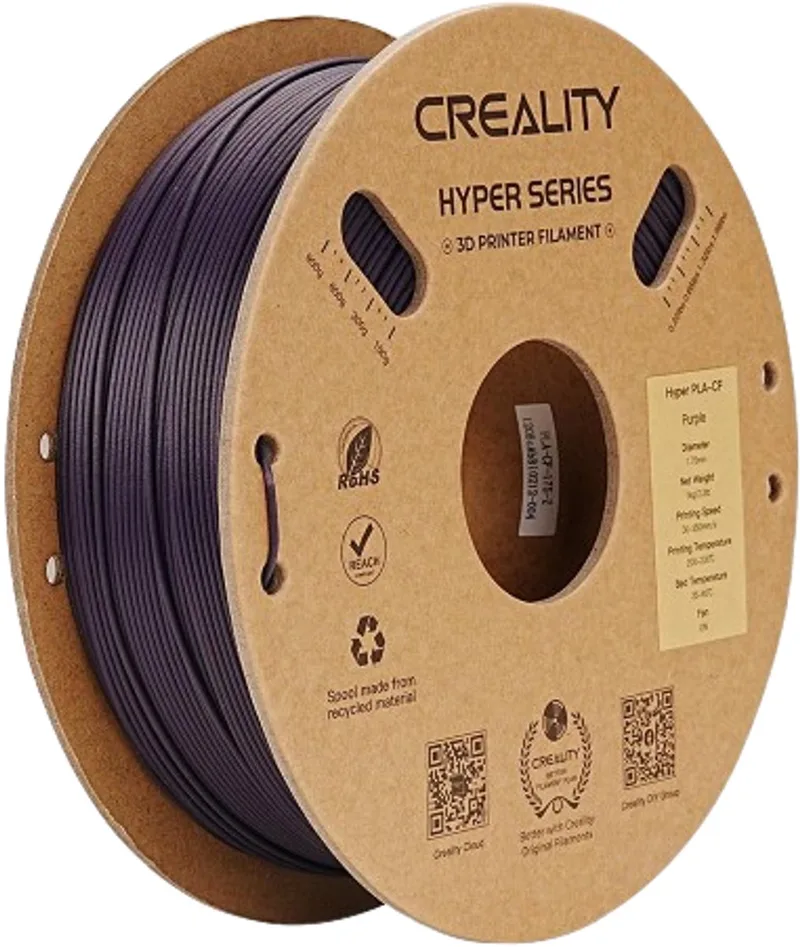HYPER Series PLA-CF 3D filament 1,75mm 1kg van Creality in Paars – productfoto