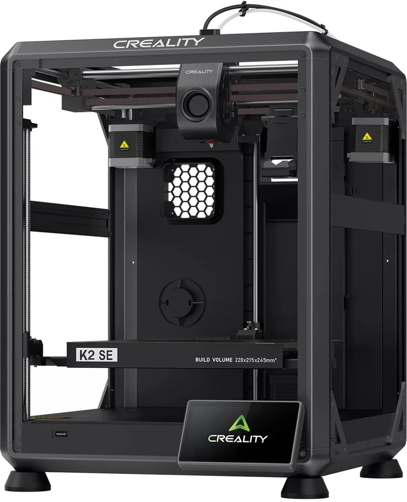 K2 SE 3D-printer - Nieuw in 2026 - Tot 500 mm/s hoge snelheid - Intelligente auto-nivellering - Volledig metalen frame - Fully Pre-Assembled - 20 × 215 × 245 mm by Creality in Black – product photo