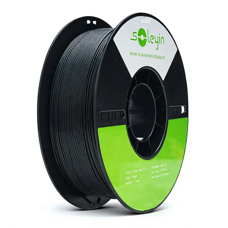 Soleyin Ultra PLA 1KG – 1.75mm 3D Printer Filament – Hoge Precisie – Morgen in Huis – Snelle Levering van Creality in Zwart – productfoto