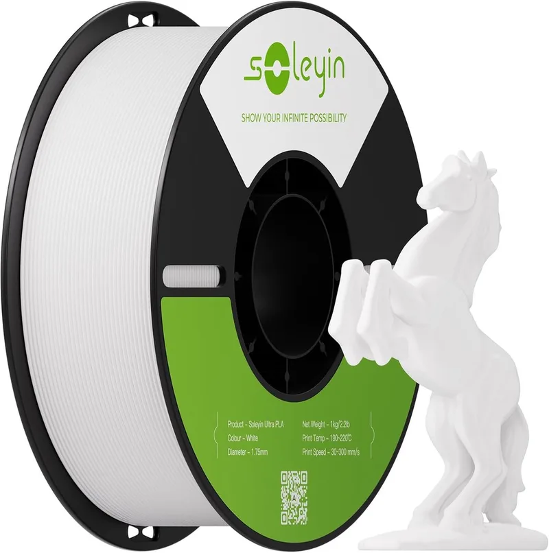 Ultra PLA Filament - 1,75 mm - 1 kg - Hoge Snelheid 30-300 mm/s - Environmentally Friendly - Voor de meeste 3D-printers Creality Ender K1, K1C, K2 Plus - 3D Printing Consumables - Strawberry Cream Red van Creality in Wit – productfoto