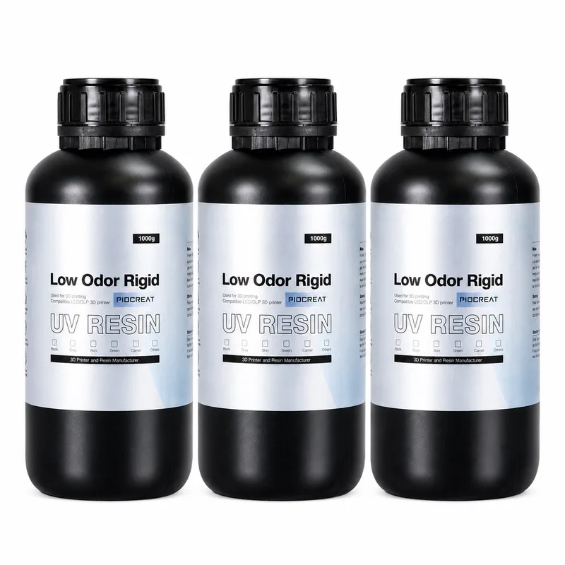 UV Resin 3KG Bundel – Zwart & Grijs – 3x 1KG – Low Odor Rigid Resin – 3D Printer Hars – LCD/DLP – Snelle Levering van Creality in Wit – productfoto