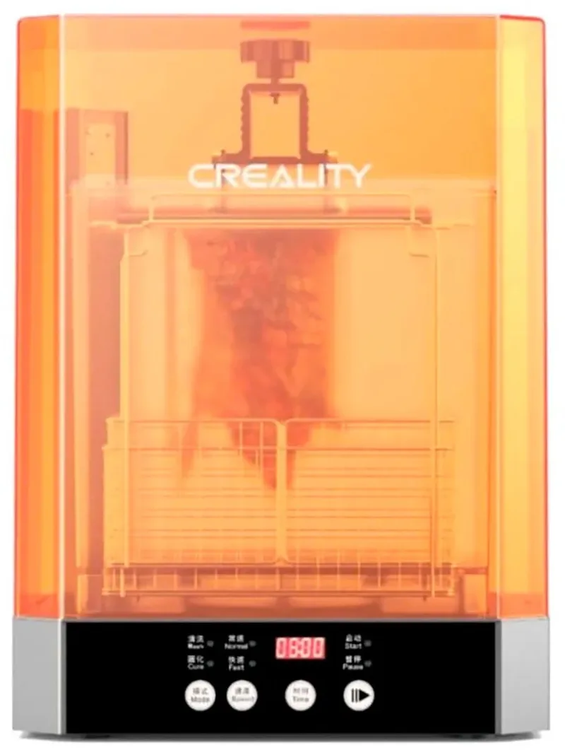 UW-03 Wash & Cure Machine – 2-in-1 Wassen en Uitharden voor SLA/Resin 3D Prints van Creality in Oranje – productfoto