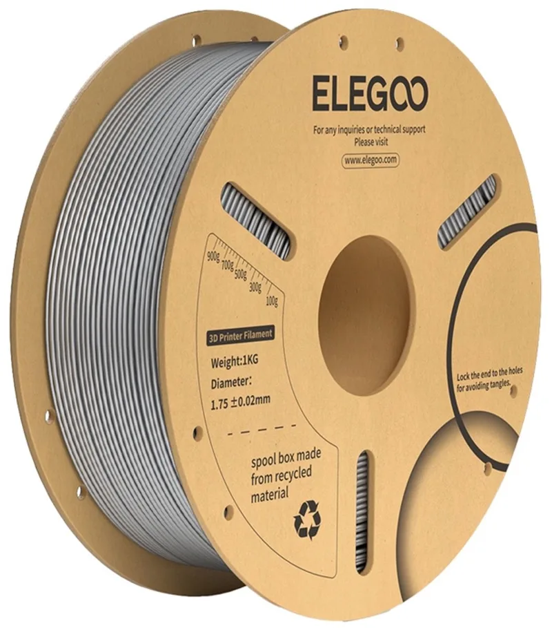 Filament Pla+ 1,75Mm Voor 3D-Printers Duurzaam En Nauwkeurig van Elegoo in Transparant – productfoto