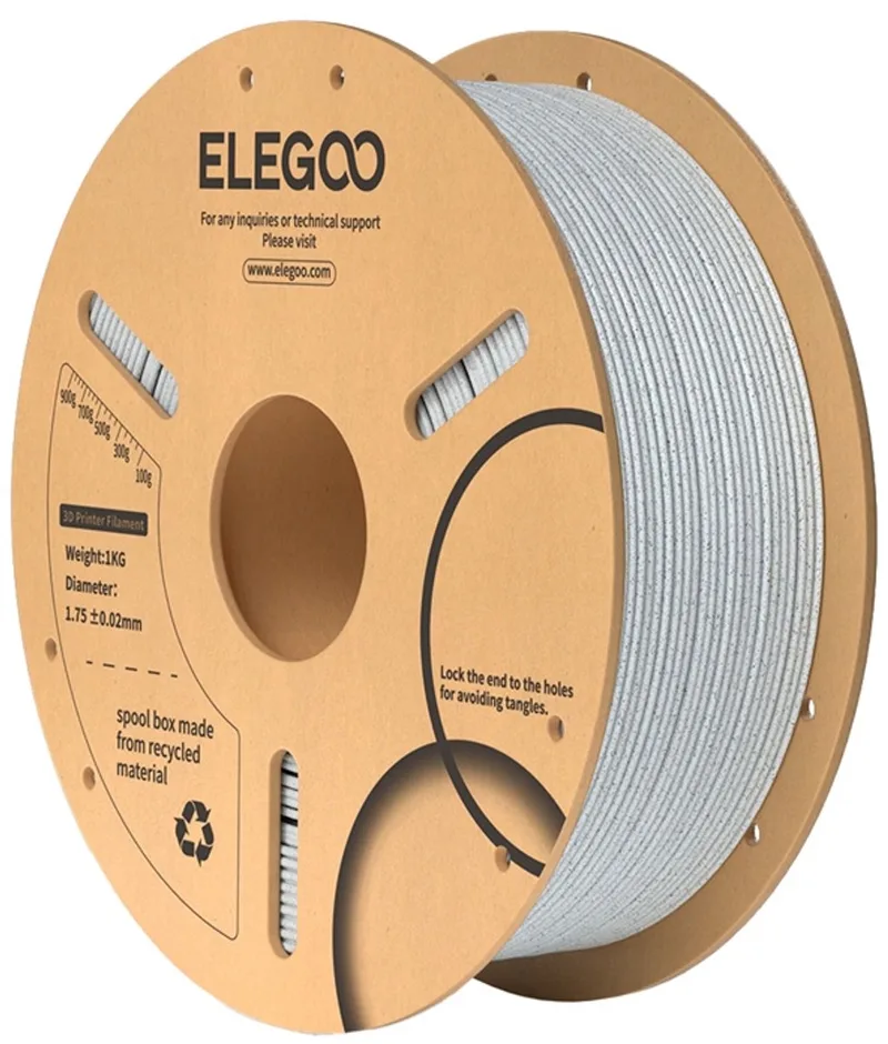 Filament Pla Marmer Voor 3D-Printers 1,75 Mm Hoge Kwaliteit Geschikt Voor van Elegoo in Transparant – productfoto