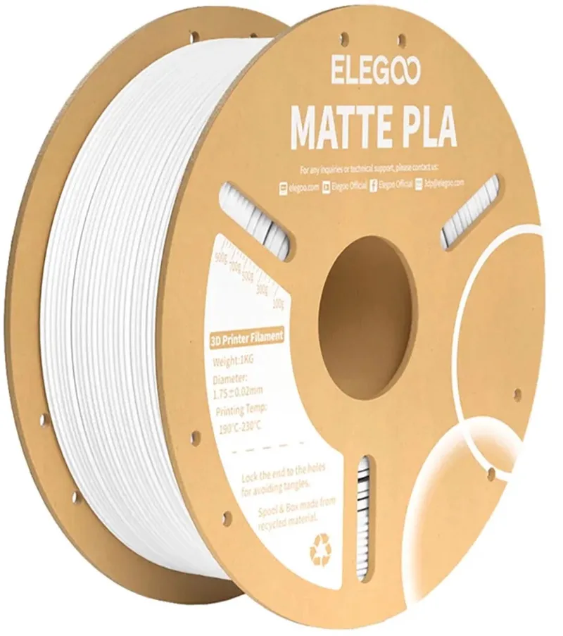 Filament Pla Matte Voor 3D-Printen Voor Printers Met Hoge Precisie van Elegoo in Transparant – productfoto
