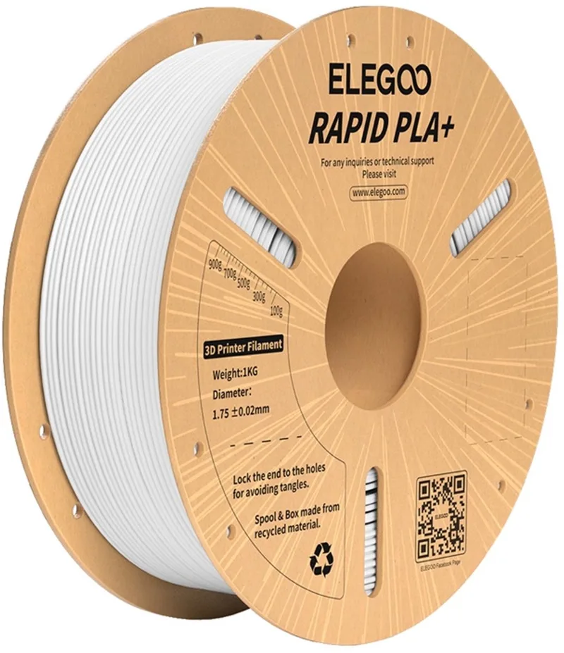 Filament Rapid Pla+ Voor 3D-Printen Voor Modellen Met Uitzonderlijke van Elegoo in Transparant – productfoto