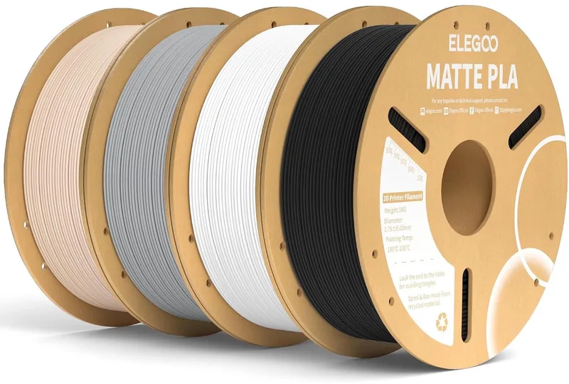 PLA Filament - 1,75 mm - 8 Kleuren - 8 Rollen van 250 g - Mat - Hoge Maatvastheid - Voor FDM 3D-Printers by Elegoo – product photo