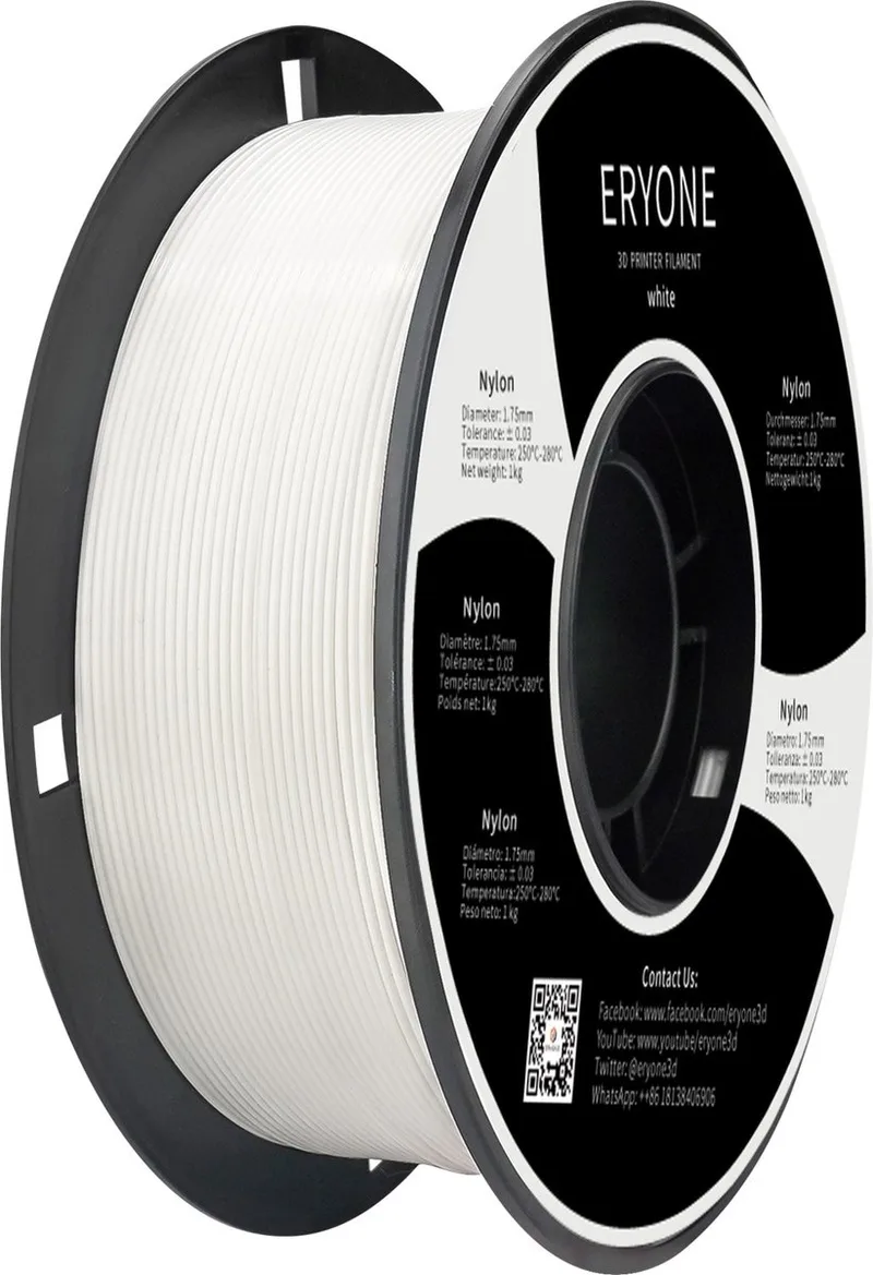 Nylon - Wit - 3D-printer Filament 1,75mm van Eryone in Nylon Wit – productfoto