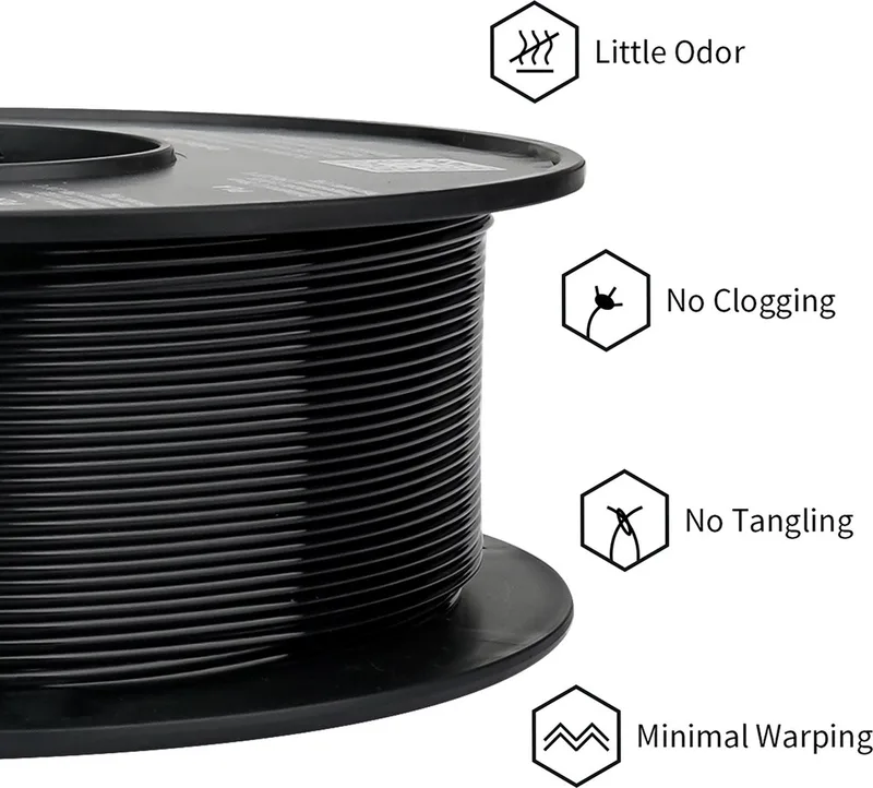 PETG 1Kg 1,75mm Filament van Eryone in Zwart – productfoto