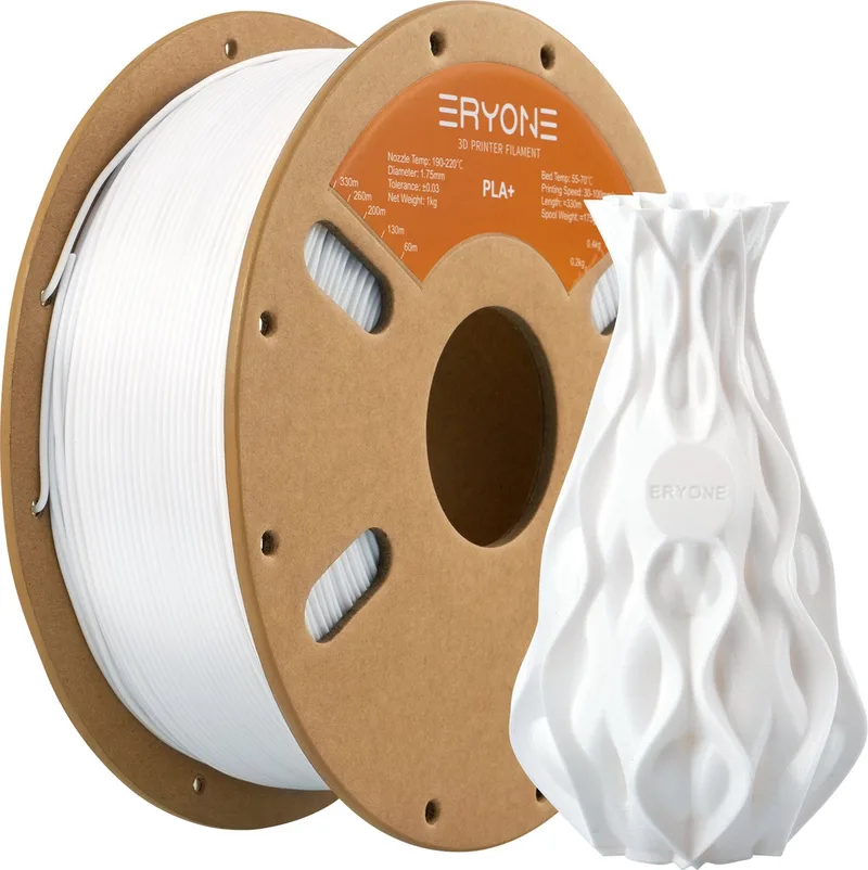 PLA+ Wit - 3D-printer Filament - 1Kg 1.75mm - Plus van Eryone in Wit + – productfoto
