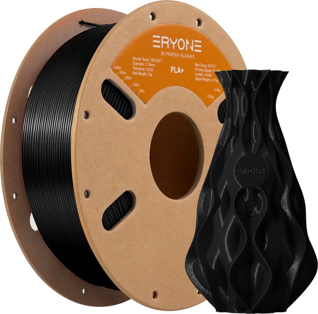 PLA+ Zwart - 1Kg 1,75mm - Plus - 3D printer filament
