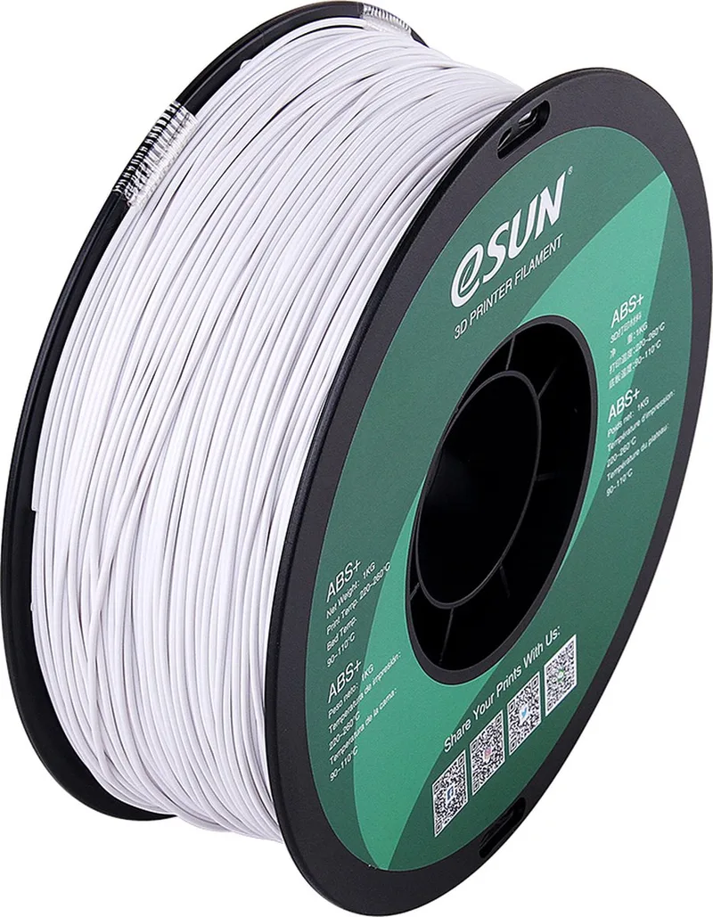 ABS+ Cold white/koud - 1.75mm - 3D printer filament - 1kg by eSun in White – product photo