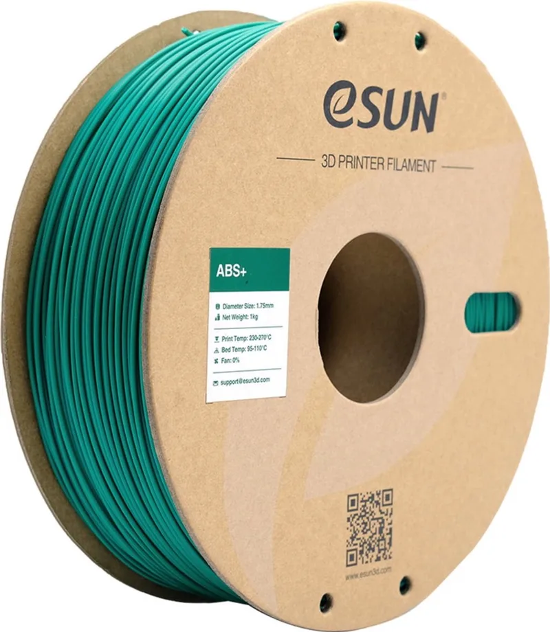 ABS+ Green 1 kg - 1.75mm - 3D printer filament by eSun in Green – product photo