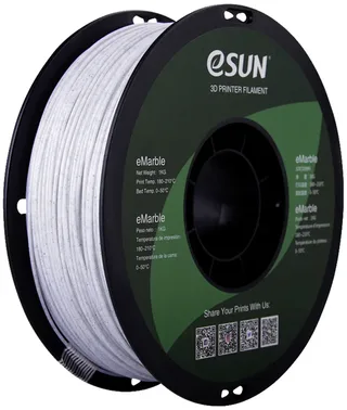 eMarble Filament PLA Compound 1.75 mm 1 kg Marmer van eSun in Kleurloos – productfoto 2 van 2