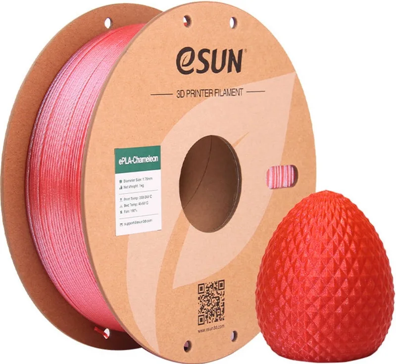 ePLA-Chameleon Framboosrood / Raspberry red 1kg - 1.75mm - 3D printer filament by eSun in Framboosrood, Raspberry red – product photo