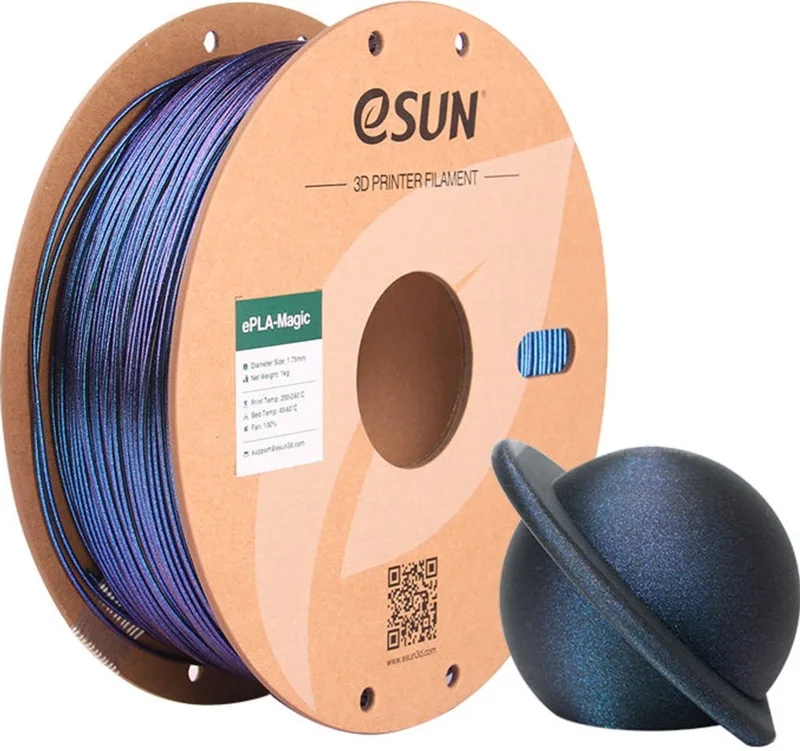 ePLA-Magic Donkerblauw glitter / Dark blue 1 kg - 1.75mm - 3D printer filament by eSun in Donkerblauw glitter, Dark blue – product photo