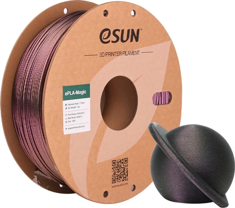 ePLA-Magic Donkerpaars glitter / Dark twinkling purple 1kg - 1.75mm - 3D printer filament by eSun in Donkerpaars glitter, Dark twinkling purple – product photo