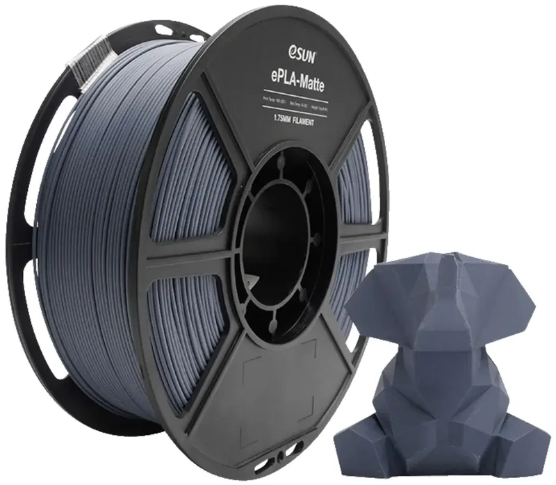 ePLA-Matte Grey Filament PLA mat 1.75 mm 1 kg Grijs (mat) van eSun in Kleurloos – productfoto 2 van 2