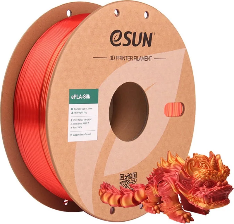 ePLA-Silk Brandende zon zijdeglans / Scorching sun 1 kg - 1.75mm - 3D printer filament by eSun in Brandende zon zijdeglans, Scorching sun – product photo
