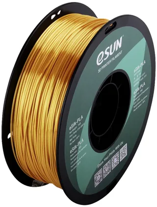 ePLA-Silk Gold Filament PLA kunststof 1.75 mm 1 kg Bladgoud (glanzend) van eSun in Kleurloos – productfoto 2 van 2
