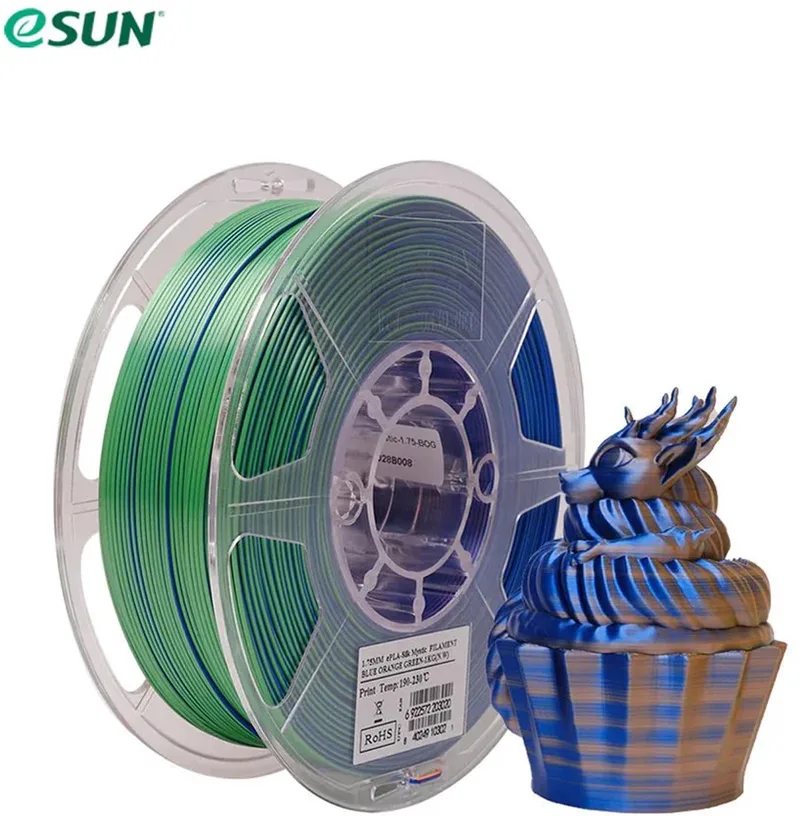 ePLA-Silk-Mystic / Blue orange green 1 kg - 1.75mm - 3D printer filament by eSun in Blauw oranje groen – product photo