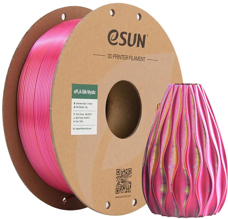 ePLA-Silk-Mystic Goud rood groen / Gold red green 1 kg - 1.75mm - 3D printer filament by eSun in Goud rood groen, Gold red green – product photo