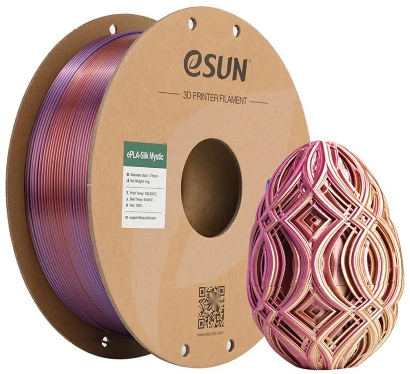 ePLA-Silk-Mystic Koper paars groen / Copper purple green 1 kg - 1.75mm - 3D printer filament by eSun in Koper paars groen, Copper purple green – product photo