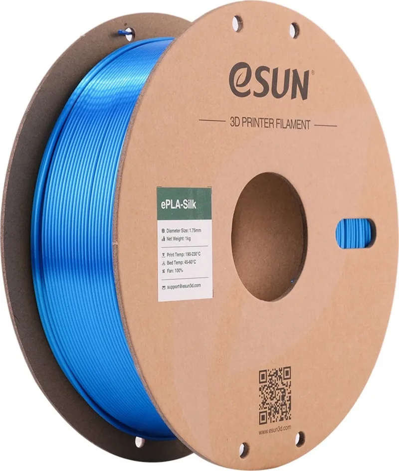 ePLA-Silk zijdeglans / Cyan 1 kg - 1.75mm - 3D printer filament van eSun in Cyaan – productfoto