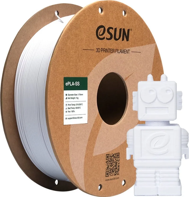 ePLA-SS Wit SuperSpeed / White 1 kg - 1.75mm - 3D printer filament by eSun in White – product photo