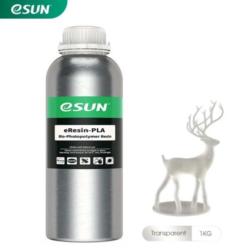 eResin-PLA - Filament - Transparent - 1kg van eSun in Transparant – productfoto