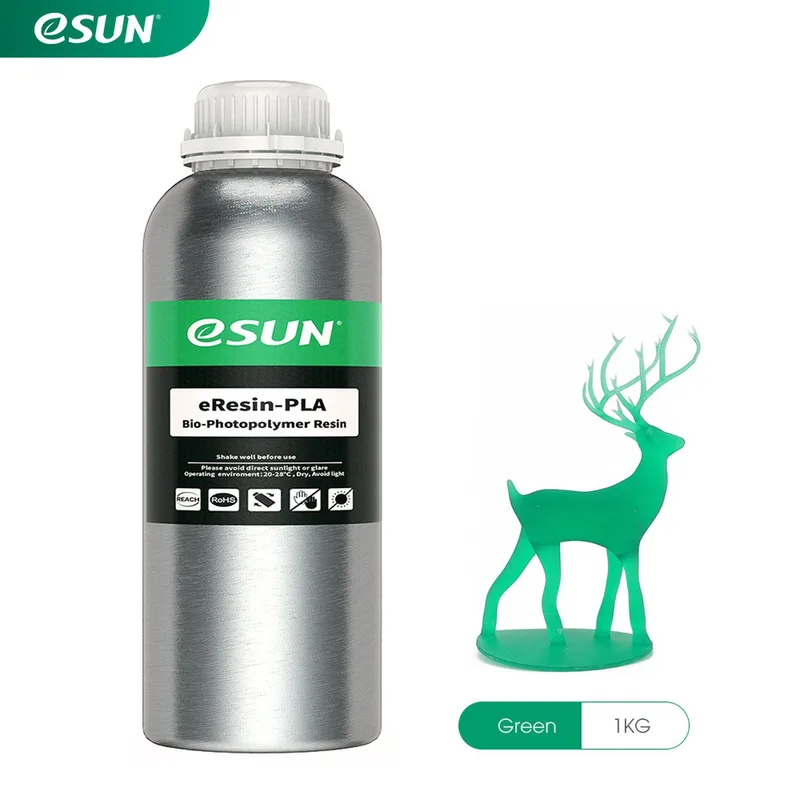 eResin-PLA - Grasgroen - 1 kg - Resin voor 3D-printer de eSun en Gras Groen – photo produit