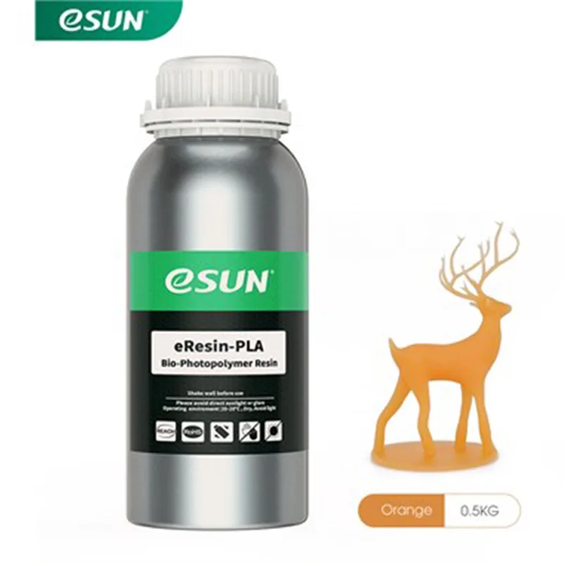 eResin PLA, Orange - 0.5kg van eSun in Oranje – productfoto