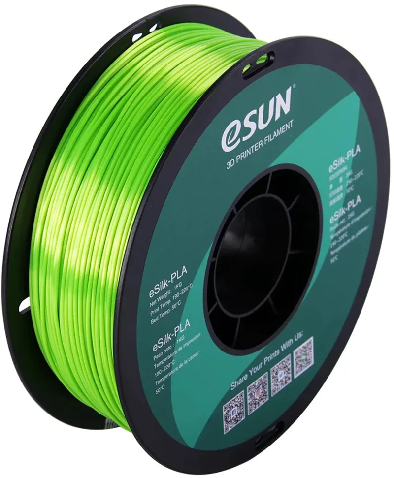 eSilk-PLA Limoen zijdeglans / Lime 1 kg - 1.75mm - 3D printer filament by eSun in Limoengroen – product photo