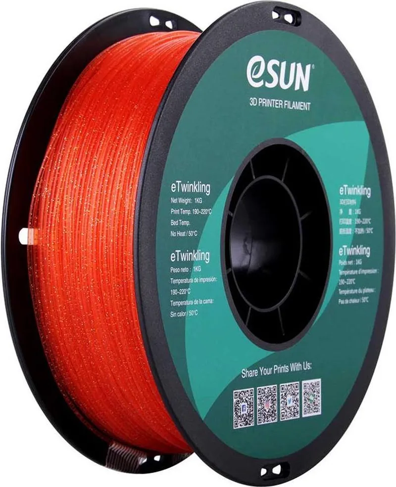 eTwinkling-PLA Warm / Orange 1kg - 1.75mm - 3D printer filament by eSun in Orange – product photo