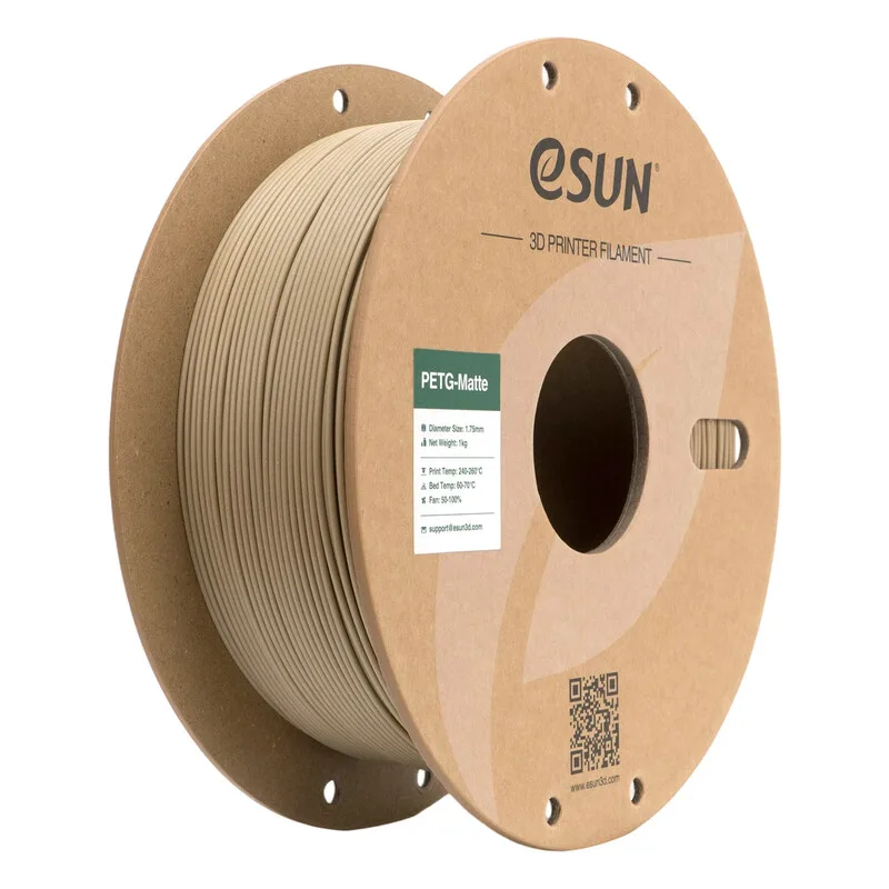 Mat PETG 3D-printing Filamenten 1,75 mm - Aardbruin 1 kg, Kosteneffectief Matte Afwerking Inlopend 3D-printing Materiaal Geschikt Voor Buiten Snelle Levering by eSun – product photo