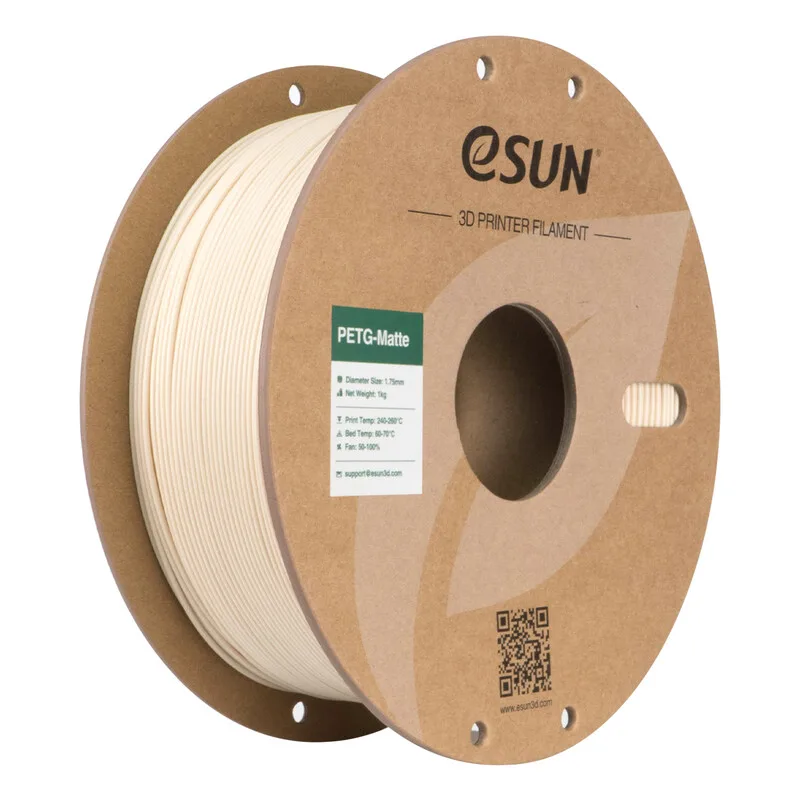 Mat PETG 3D-printing Filamenten 1,75 mm - Alabasterwit 1 kg, Kosteneffectief Matte Afwerking Inlopend 3D-printing Materiaal Geschikt Voor Buiten Snelle Levering by eSun – product photo