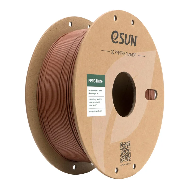 Mat PETG 3D-printing Filamenten 1,75 mm - Briekrood 1 kg, Kosteneffectief Matte Afwerking Inlopend 3D-printing Materiaal Geschikt Voor Buiten Snelle Levering by eSun – product photo
